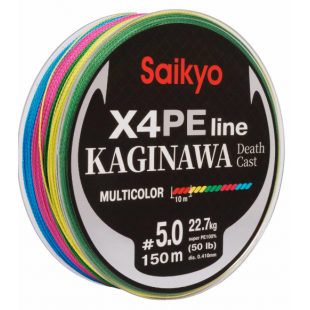 Шнур Saikyo Kaginawa X4PE 150m 0,41mm 22,7kg multicolor