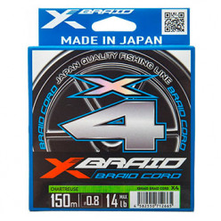 Плетеный шнур YGK X-Braid Braid Cord X4 #0.6 0.128мм 150м