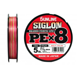 Плетеный шнур SUNLINE SIGLON PEx8 #0.3/5LB 150м Multi Color