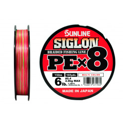 Плетеный шнур SUNLINE SIGLON PEx8 #0.4/6LB 150м Multi Color