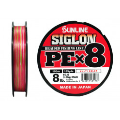 Плетеный шнур SUNLINE SIGLON PEx8 #0.5/8LB 150м Multi Color