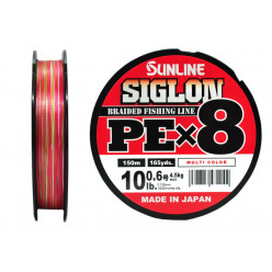 Плетеный шнур SUNLINE SIGLON PEx8 #0.6/10LB 150м Multi Color