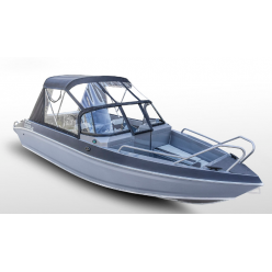 Лодка Волжанка Yava XL Bowrider с мотором Yamer EF130 серая 53B 16 D525