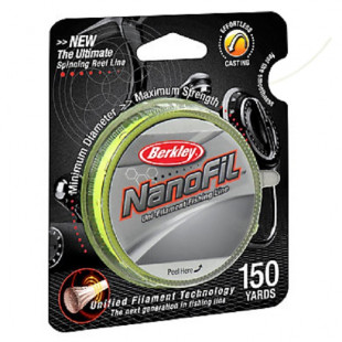 Плетеный шнур BERKLEY NANOFIL chartreuse 0.12мм 125м