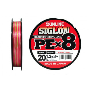 Плетёный шнур Sunline SIGLON PEx8 #1.2/20lb 150m Multi Color