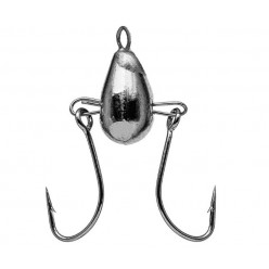 Мормышка Ведьма с двумя плав.крючками 4,5мм 1.25гр Ni