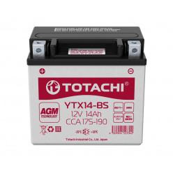 Аккумуляторная батарея TOTACHI CMF 14 а/ч YTX14-BS R AGM 90214