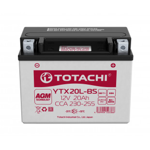 Аккумуляторная батарея TOTACHI CMF 20 а/ч YTX20L-BS L 90020