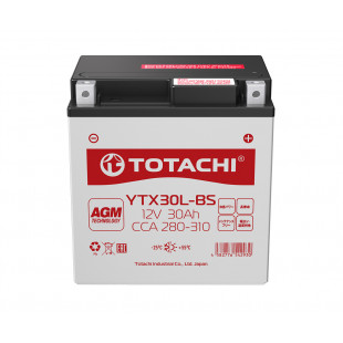 Аккумуляторная батарея Totachi MOTO YTX30L-BS 30 а/ч R AGM 92030