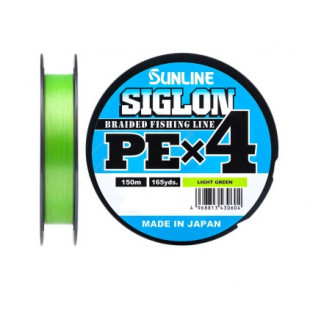 Плетеный шнур SUNLINE SIGLON PE4 #2,5/40LB 150м светло-зеленый