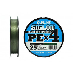 Плетеный шнур SUNLINE SIGLON PE4 #1,5/25LB 300м темно-зеленый