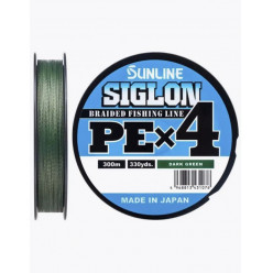 Плетеный шнур SUNLINE SIGLON PE4 #2,5/40LB 300м темно-зеленый