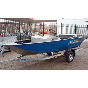 Лодка VOLZHANKA 44 Fish серый, синий 44F 10 I323+PARSUN T40 FWL-T