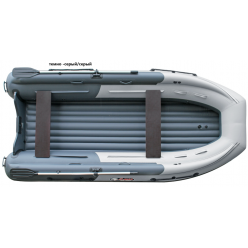 Лодка Reef Triton 370 Fi S-Max НД с интегрированным фальшбортом (серый/темно-серый)