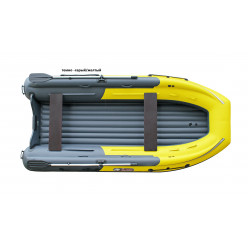 Лодка Reef Triton 425 Fi S-Max НД с интегрированным фальшбортом (темно-серый/желтый)