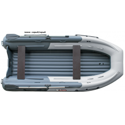 Лодка Reef Triton 425 Fi S-Max НД с интегрированным фальшбортом (серый/темно-серый)