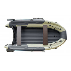 Лодка SKAT TRITON 370 NDFi с интегрированным фальшбортом (олива/темно-серый)