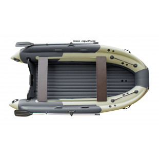 Лодка SKAT TRITON 370 NDFi с интегрированным фальшбортом (олива/темно-серый)