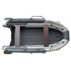 Лодка SKAT TRITON 390 NDFi с интегрированным фальшбортом (серый/темно-серый)