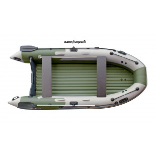 Лодка SKAT TRITON 390 NDFi с интегрированным фальшбортом (темно-серый/хаки)