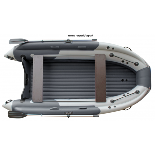 Лодка SKAT TRITON 390 NDFi с интегрированным фальшбортом (серый/темно-серый)