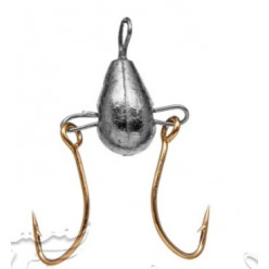 Мормышка Ведьма с двумя плав.крючками 4,0 мм Helios