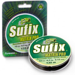 Плетеный шнур SUFIX Matrix Pro 135м 0,25мм зеленая