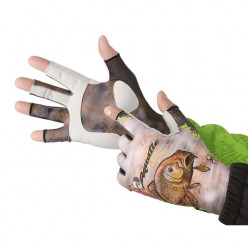 Перчатки для рыбалки летние Aquatic UPF50+ цв.carp camo, р-р L/XL