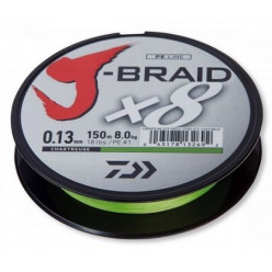 Шнур Daiwa J-Braid X8 Chartreuse 0.06mm 9lb 150m