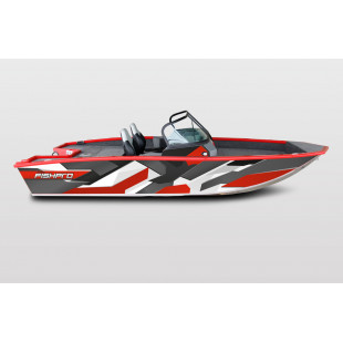 Лодка "FISHPRO X5" красный металлик X5F 02 A525+Mercury F115EXLPT