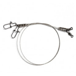 Поводок стальной NAMAZU Leader 7х7, d-0,45 мм, L-25 см, test- 23 кг (уп. 2 шт.) (N-77LS45-25L)