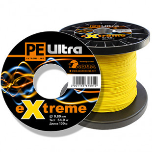 Плетеный шнур PE ULTRA EXTREME 1,70мм 100м желтый