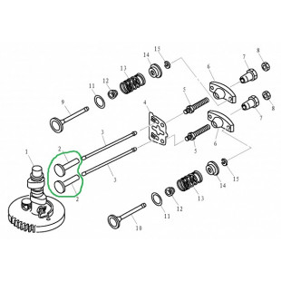 Толкатель клапана F2.6BMS,F5BMS,F6ABMS 166F-000001