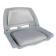 Сиденье пластмассовое складное с подложкой Molded Fold-Down Boat Seat, серое (арт.75109G)