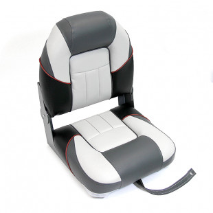 Сиденье мягкое складное Premium Centurion Boat Seat, серо-черное (арт.75129GC)