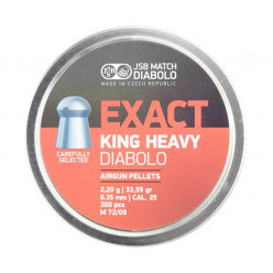 Пули пневматические JSB Exact King Heavy  2.2 g 6.35мм 300шт