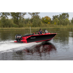 Лодка VOLZHANKA 46 Fish красный, карбон с мотором YAMER EF60 FVEL-T 46F 79 F525