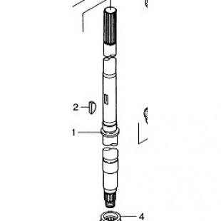 Вал редуктора ведущий 350-64301-0 Tohatsu M15-18