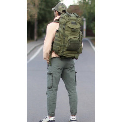 Рюкзак тактический 50л с клапаном цв. хаки