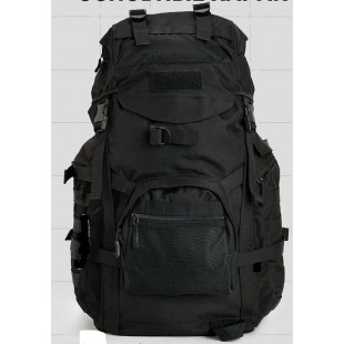 Рюкзак тактический 50л с клапаном цв.чёрный