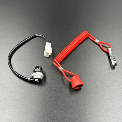 Кнопка аварийного выключения двигателя с чекой Polaris (4110156) (KINETIX) 01-112-TW Кнопка аварийного выключения двигателя с чекой Polaris (4110156) (KINETIX) 01-112-TW