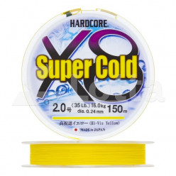 Плетеный шнур Duel PE Hardcore Super Cold  X8 150м #1.5  0.21мм  yellow