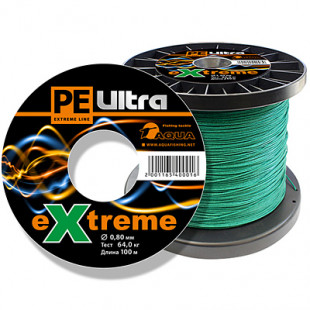 Плетеный шнур PE ULTRA EXTREME 1,50мм 100м зеленый