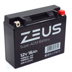 Аккумулятор ZEUS SUPER AGM 16 Ач о.п. YВ16AL-A2