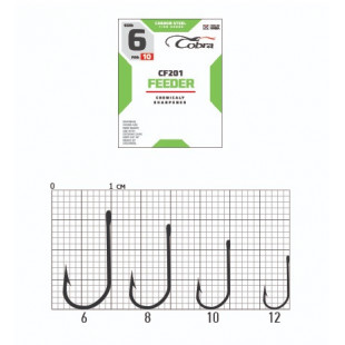 Крючки Cobra FEEDER сер. CF201 разм. 006 10 шт.