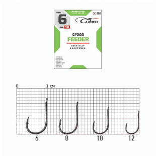 Крючки Cobra FEEDER сер. CF202 разм. 008 10 шт.