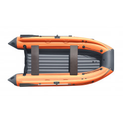 Лодка Reef Triton 340 Fi НД с интегрированным фальшбортом (черный-оранжевый)