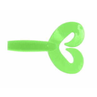 Твистер Credo Double Tail 3.54/9см Electric green 5шт. Helios